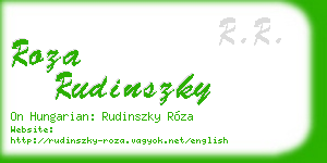 roza rudinszky business card